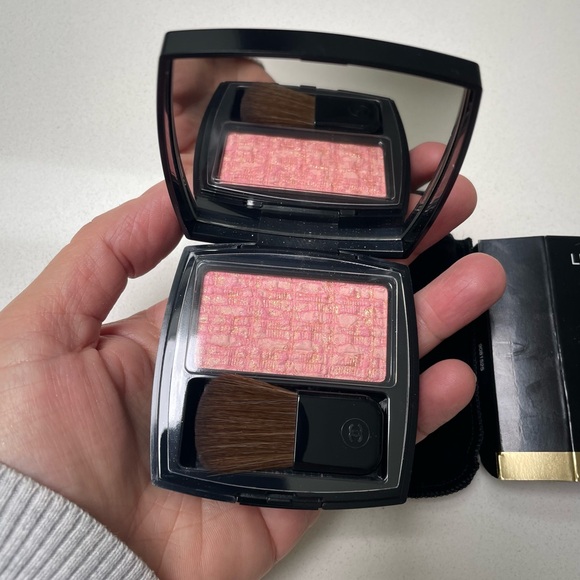 New CHANEL Les Tissages de Chanel Blush Duo Tweed Effect- 10 Tweed Pink - Picture 8 of 11